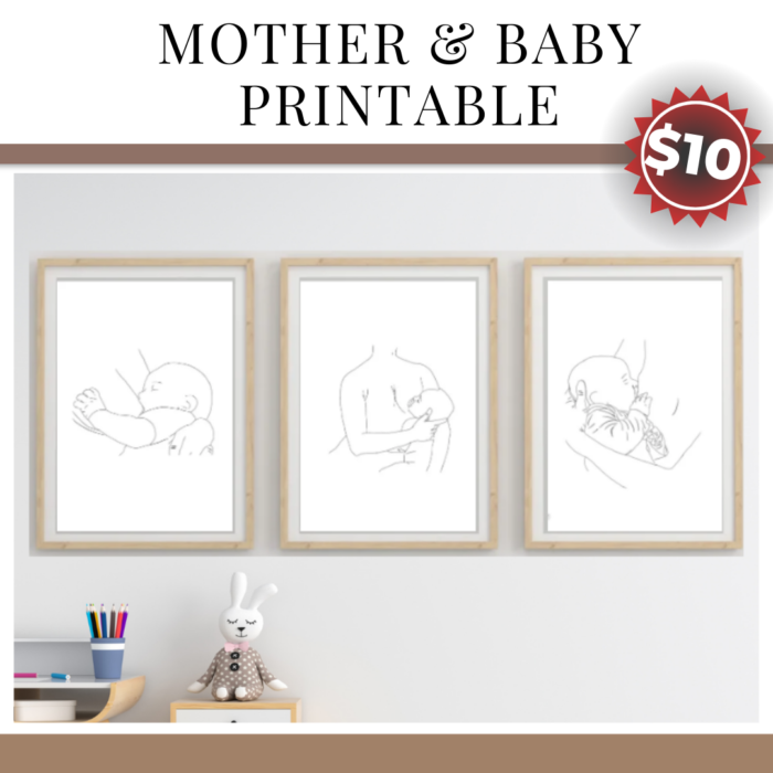 mother and baby printable