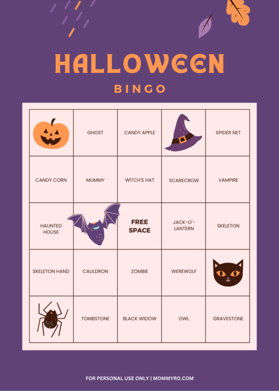 halloween bingo printable