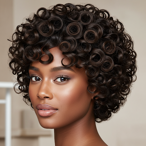 Polished Defined Ringlets on Short Hair