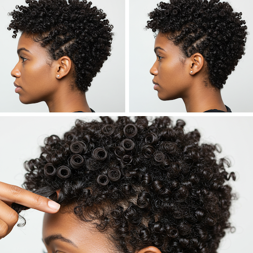 The Intricately Finger Coiled Short Curls