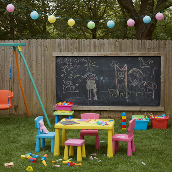chalkboard backyard