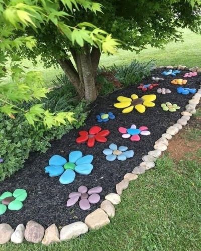 painted rock garden