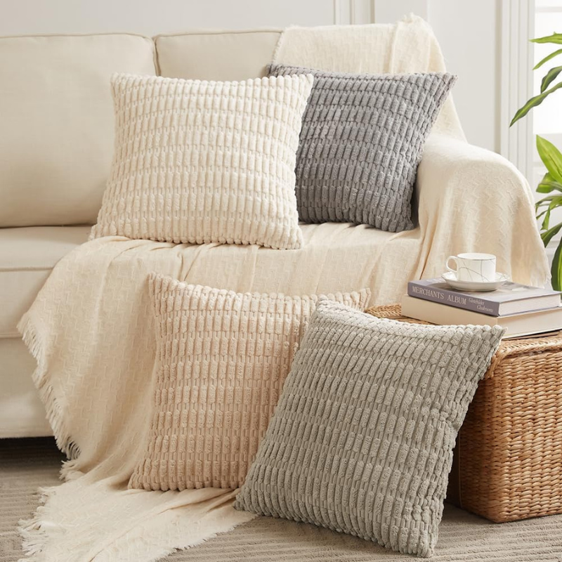neutral throw pillows