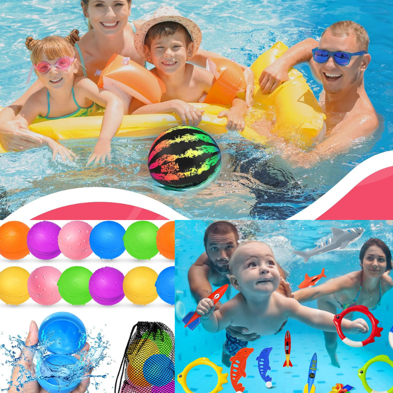 pool toys and floats