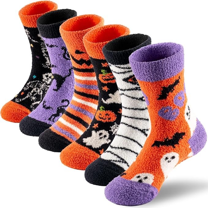 halloween fuzzy socks