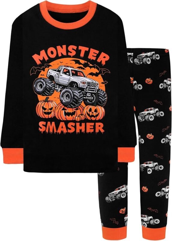 Monster Truck Halloween Pajamas